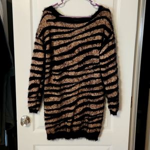 Gabrielle Union NY&Co black & gold dress